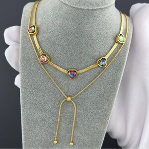Elegant Gold Lariat Necklace